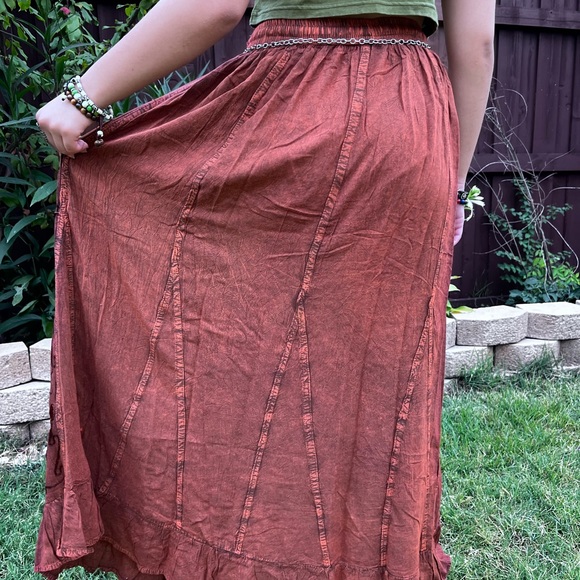 Rustic Patchwork Embroidered Boho Skirt - Picture 11 of 16